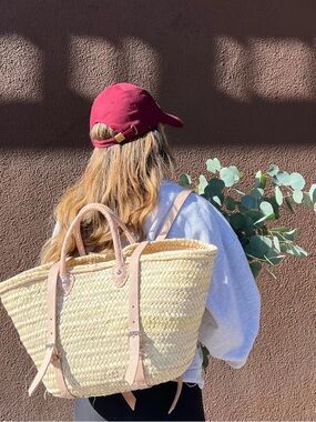 Franki Resort Straw Basket Backpack